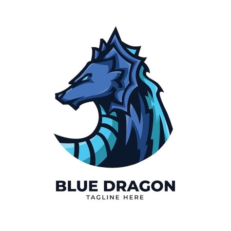 Premium Vector | Blue dragon illustration