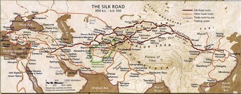 The ancient silk road. Trade routes c. 160;B.C. - A.D. 100 | Silk road ...