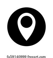 Free art print of Location icon set. Navigation map simbols on white. Location icon set. Pin ...