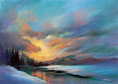 Pin by Jonna Mattie on Oil Painting | Landscape art, Winter landscape painting, Pastel landscape