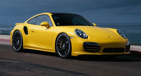 Yellow 911 Turbo S Puts On Stealthy-Looking Custom Rims | Carscoops