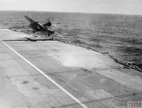 CRASH LANDING ON A BRITISH PACIFIC FLEET CARRIER. JUNE 1945, SERIES OF ...