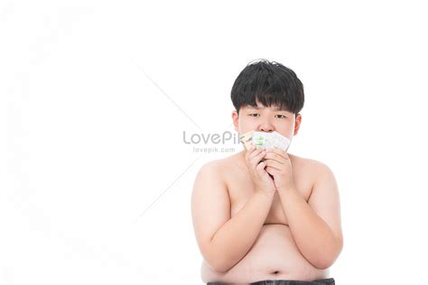 Sick Boy Half Naked Fat Man Covering His Face With Medicine Picture And HD Photos | Free ...