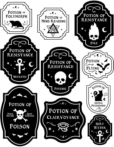 D&D Potion Label Downloadable | Potion labels, Halloween apothecary ...