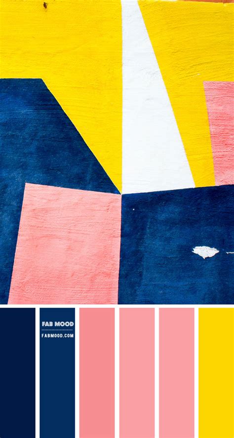 Navy blue, Pink and Yellow Color Scheme – Color Palette #70 1 - Fab ...