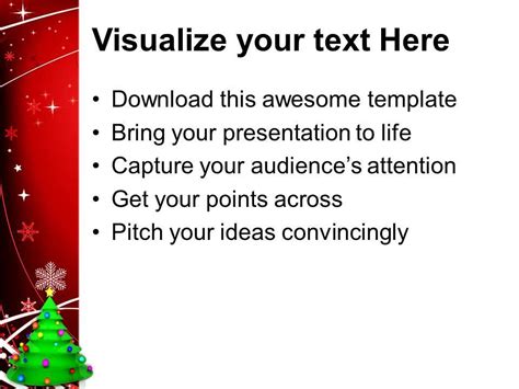 Christian Christmas Tree With Balls Powerpoint Templates Ppt ...