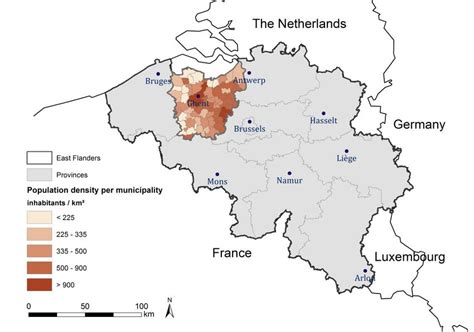 Study area. specifying Belgium and its neighboring countries, the... | Download Scientific Diagram