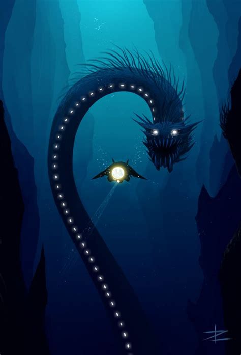 Community Post: What Lurks Beneath The Waves | Sea monster art, Deep sea creatures, Creature art