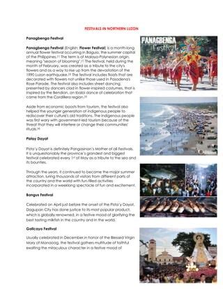 Festivals in northern luzon | PDF