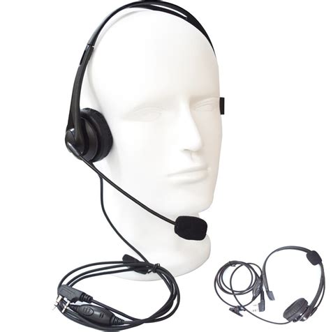 Kenwood Walkie Talkie Headphone K-Plug PTT Headset Microphone - Two-Way ...