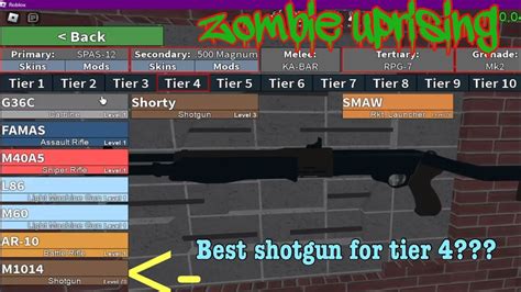 Roblox Zombie Uprising best weapons in each tier! - YouTube