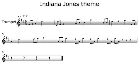 Indiana Jones theme - Sheet music for Trumpet