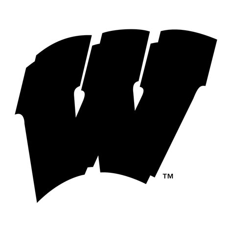 Wisconsin Badgers Logo Black and White – Brands Logos