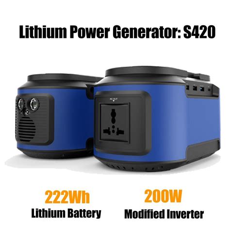 Portable Mini Solar Power Generator Kit with 200W Inverter AC DC USB ...