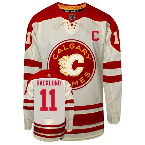 Mikael Backlund Heritage Classic Calgary Flames 2023 Adidas Primegreen – CoolHockey.com