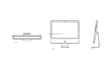 iMac, AutoCAD Block - Free Cad Floor Plans