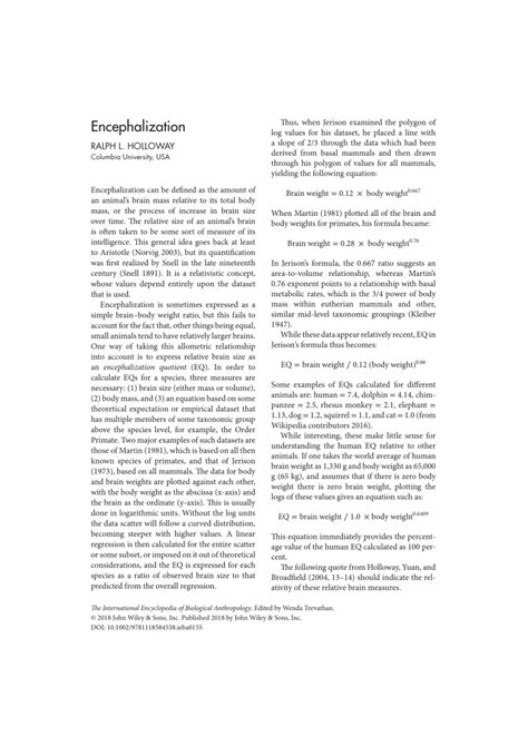 (PDF) Encephalization