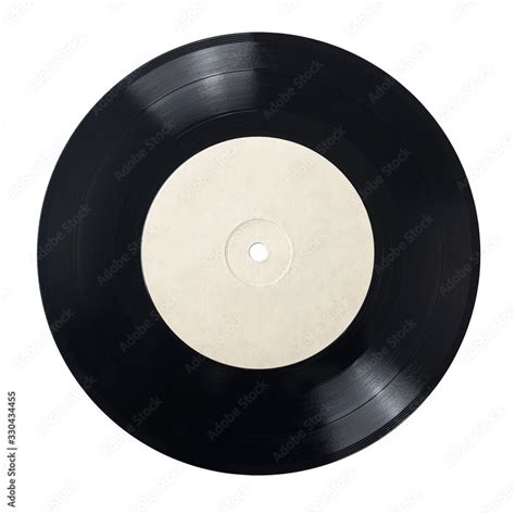 7-inch vinyl record isolated on white. Stock Photo | Adobe Stock