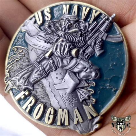 Navy Frogman Custom Engraved Challenge Coin