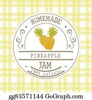 20 Jam Label Design Template Pineapple Clip Art | Royalty Free - GoGraph