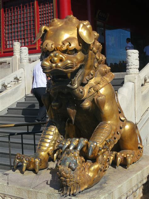 Forbidden City - Lion-Dog Statue | Dog statue, Forbidden city, Lion dog