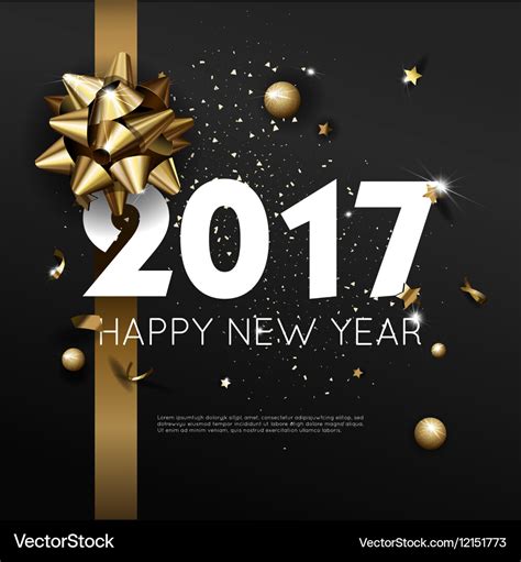 Happy new year 2017 greeting card or poster Vector Image