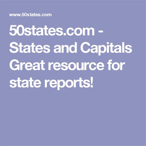 50states.com - States and Capitals Great resource for state reports! | States and capitals ...