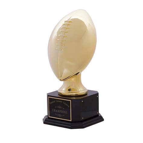 Large Engraved Gold Football Trophy