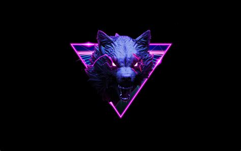 Neon Wolf Wallpaper