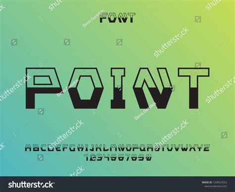 Point Font Vector Alphabet Letters Numbers Stock Vector (Royalty Free ...