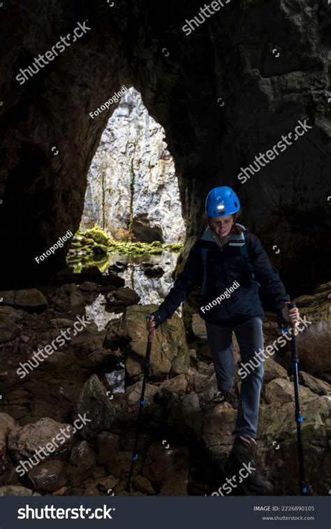 Female Caucasian Speleologist Entering Karst Cave Stock Photo 2226890105 | Shutterstock