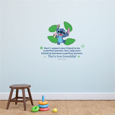 Friendship Lilo Stitch Life Quote Cartoon Quotes Decors Wall Sticker ...