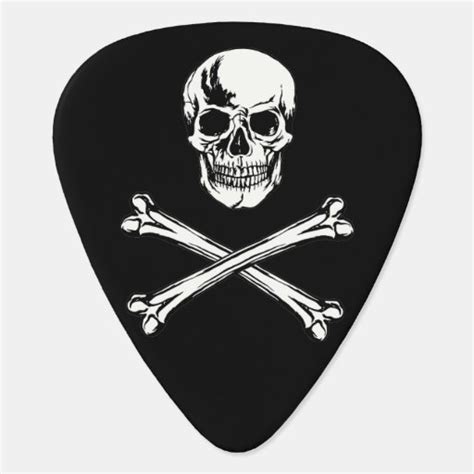 Skull and Crossbones Guitar Pick | Zazzle