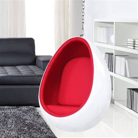 contemporarry-hanging-egg-chair-white-plastic - Hanging Chairs