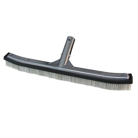 18 in. Combo Nylon and Stainless Steel Swimming Pool Brush-60173 - The Home Depot