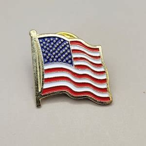 American Flag Lapel Pin American Flag Tac Pin Vintage American Flag Tie ...