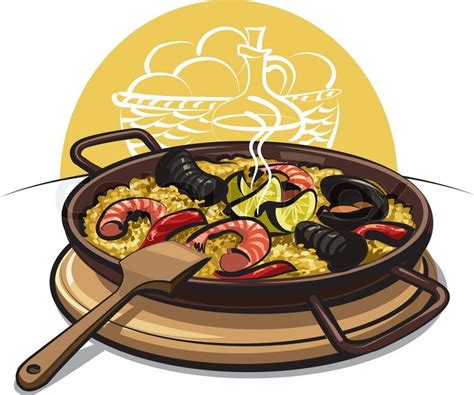 Spanish paella | Stock vector | Colourbox