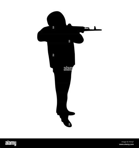 silhouette of a man with a gun Stock Vector Image & Art - Alamy