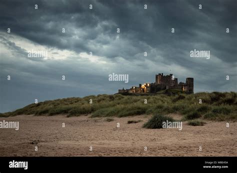 Bamburgh Castle Beach Northumberland Stock Photo - Alamy