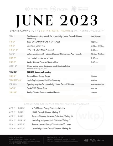 June Events | Capitol Centre