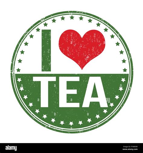 I love tea stamp Stock Vector Image & Art - Alamy