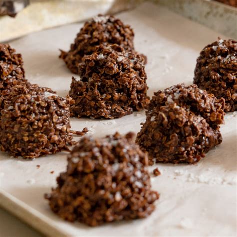 Sea Salt Chocolate Coconut Haystacks | The East Coast Kitchen