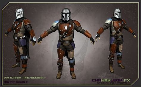 Din Djarin Mandalorian Pre-Beskar Armor Bundle Cosplay 3D model 3D ...