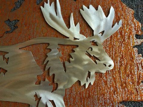 Moose Wall Art Metal Wall Art Rustic Cabin Decor Moose Head - Etsy