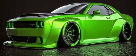 Dodge Challenger "Radioactive" Has Hellcat Short Block, Digital Widebody - autoevolution