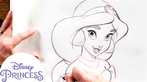 How to Draw Jasmine from Disney's Aladdin | Disney Princess - YouTube