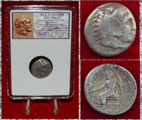 ANCIENT GREEK COIN ALEXANDER THE GREAT Zeus Sardes Silver Drachm ...
