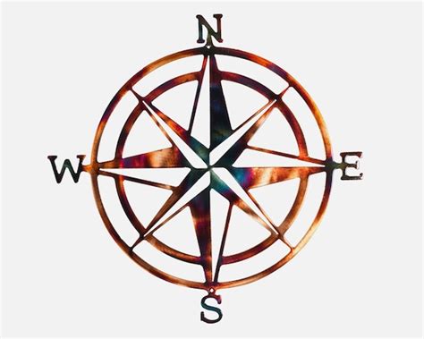 Compass Rose Nautical Metal Wall Art - Etsy