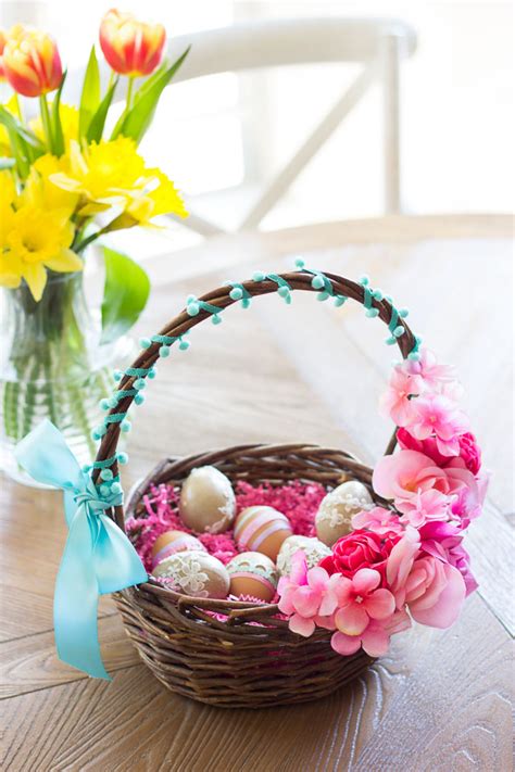 Dollar Tree Floral Easter Basket Idea - Design Improvised