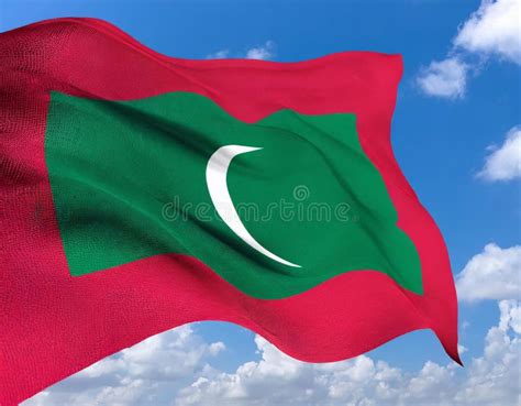 Maldives Flag stock illustration. Illustration of ethnical - 307747461